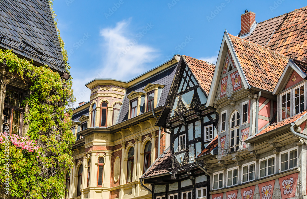 Quedlinburg Häuserfassade am Marktplatz