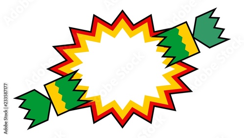 Christmas Cracker Pulled with Starburst Strong Outline