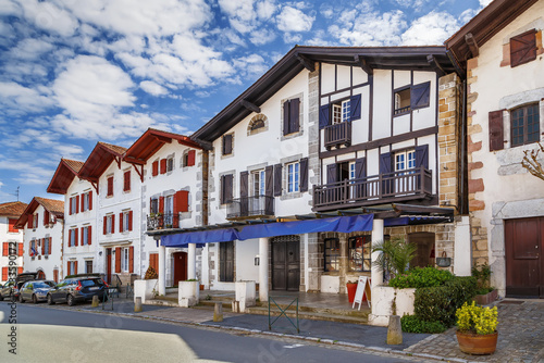 Street in Ainhoa, Pyrenees-Atlantiques, France