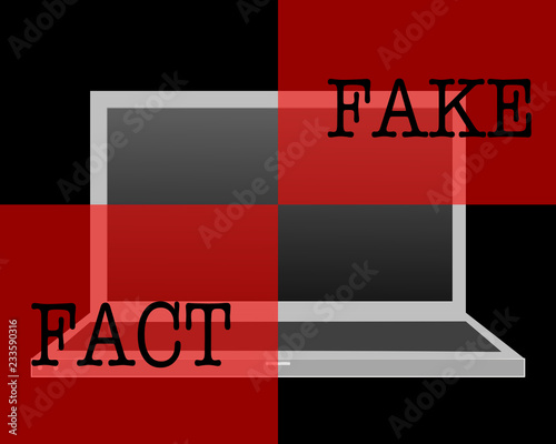 Fake and fact: fakes news and reality on internet today.