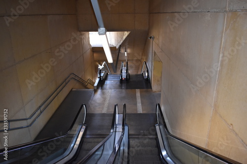 escalator in train station