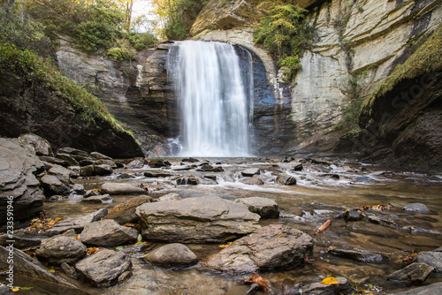 Looking Glass Falls in Nantahala National Forest. photo