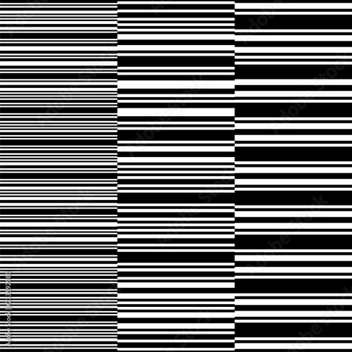 Seamless irregularly stripes black and white background