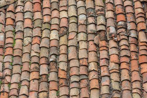 close up of red roof texture © coob.kz