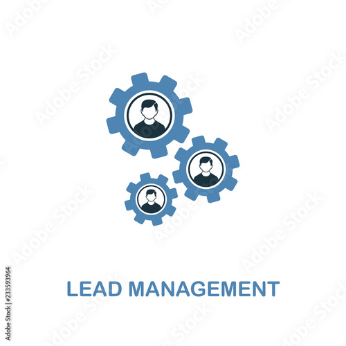 Lead Management icon. Two colors premium design from management icons collection. Pixel perfect simple pictogram lead management icon. UX and UI.