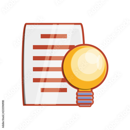 bulb light with documents