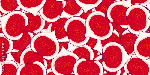 Seamless figs vector pattern. Minimalistic food background. Vitamins repeatable texture.