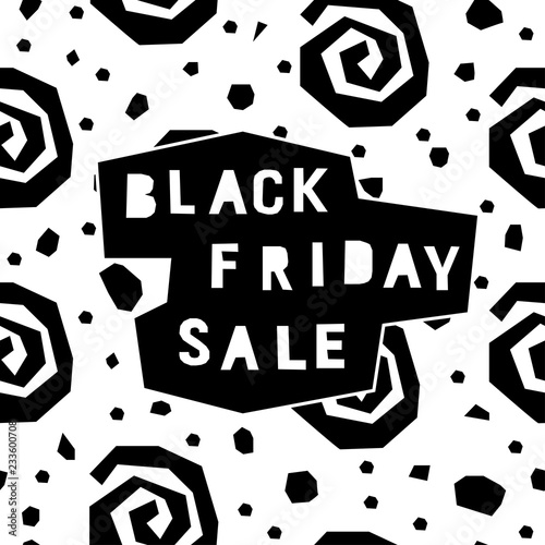 Black friday sale event theme. Abstract black friday pattern background for design shop advertising, market card, party invitation, poster, t shirt, modern web banner etc.