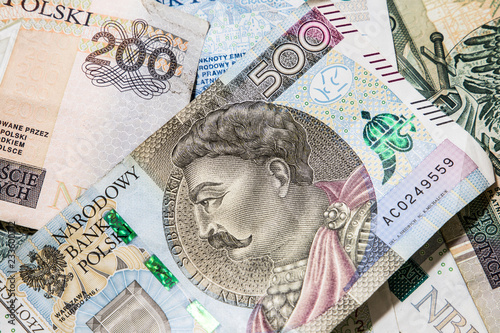 Polish money background