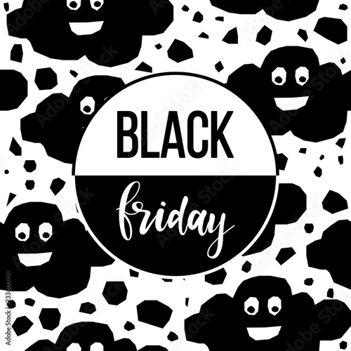 Black friday sale event theme. Abstract black friday pattern background for design shop advertising, market card, party invitation, poster, t shirt, modern web banner etc.