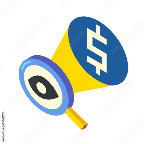 Seeking opportunities Isometric illustration