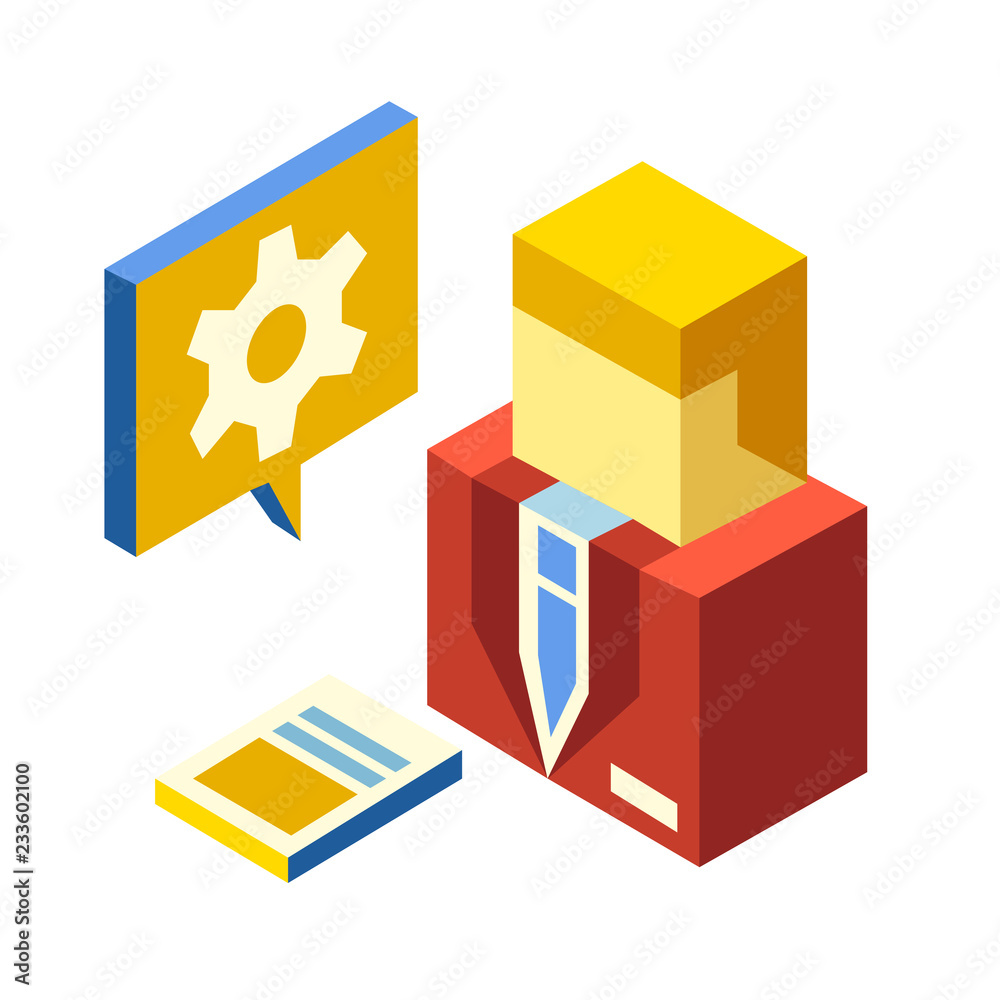 Obraz premium Manager Isometric illustration