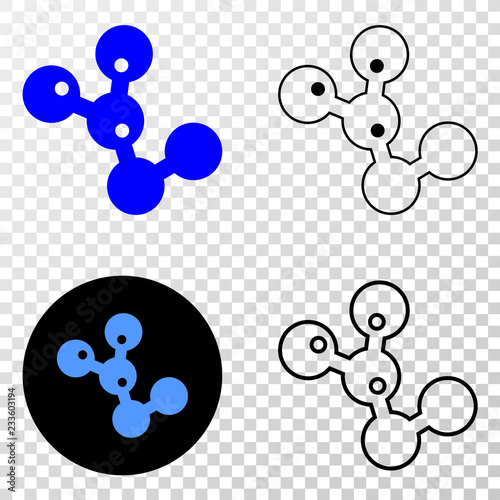 Microbes EPS vector pictograph with contour, black and colored versions. Illustration style is flat iconic symbol on chess transparent background.