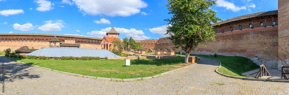 Panorama of the castle of Lyubart. Lutsk. Ukraine