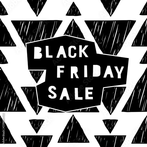 Black friday sale event theme. Abstract black friday pattern background for design shop advertising, market card, party invitation, poster, t shirt, modern web banner etc.