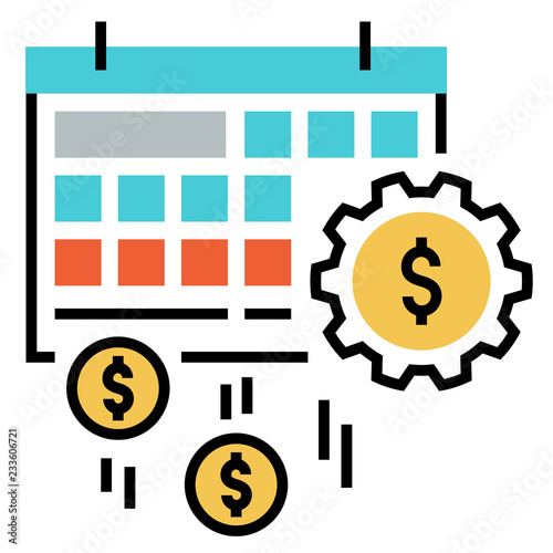 Dividend FlatOutline illustration