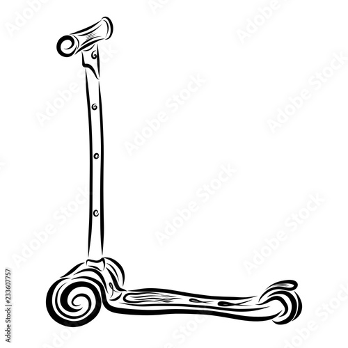 Wallpaper Mural Scooter with three wheels and a pattern on the platform Torontodigital.ca