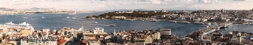 Wallpaper Mural Panorama of Golden Horn Gulf and the Bosphorus in Istanbul, Turkey Torontodigital.ca