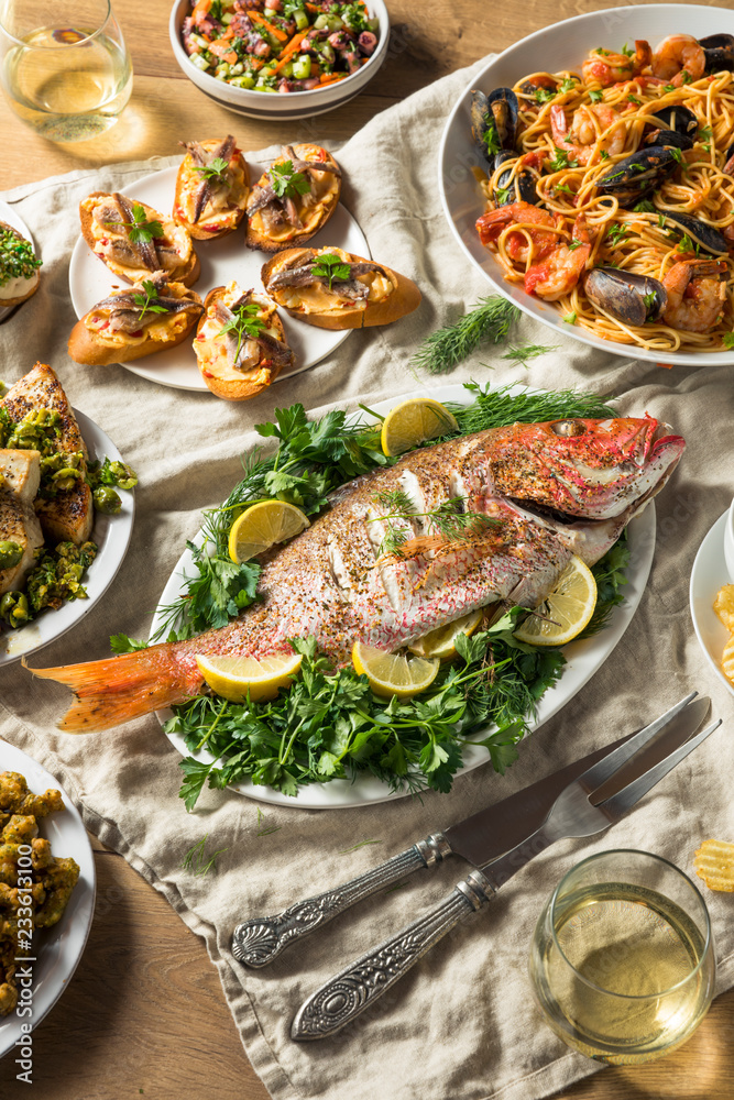 Holiday Italian Feast of 7 Fishes