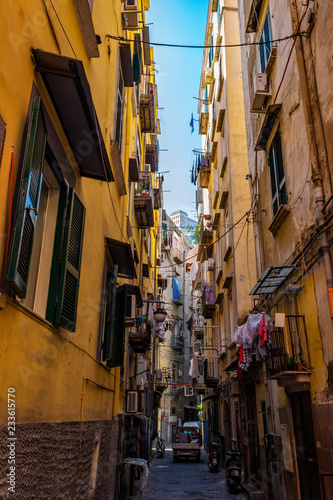 Street view of old town in Naples city, italy Europe © Leonid