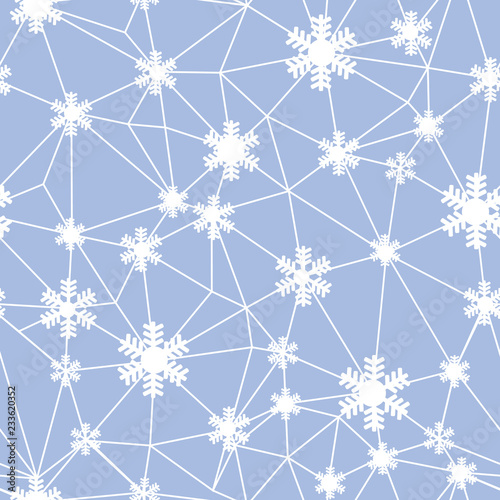 Web of Christmas snowflakes seamless pattern. Great for winter holidays wallp...