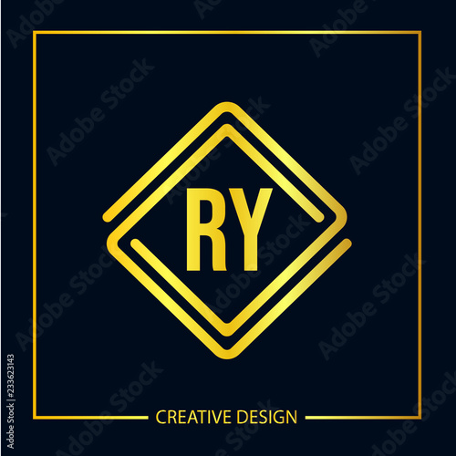 Initial Letter RY Logo Template Design