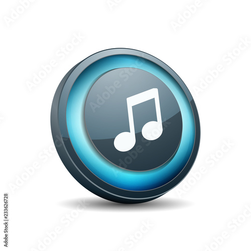 Musical notation button illustration