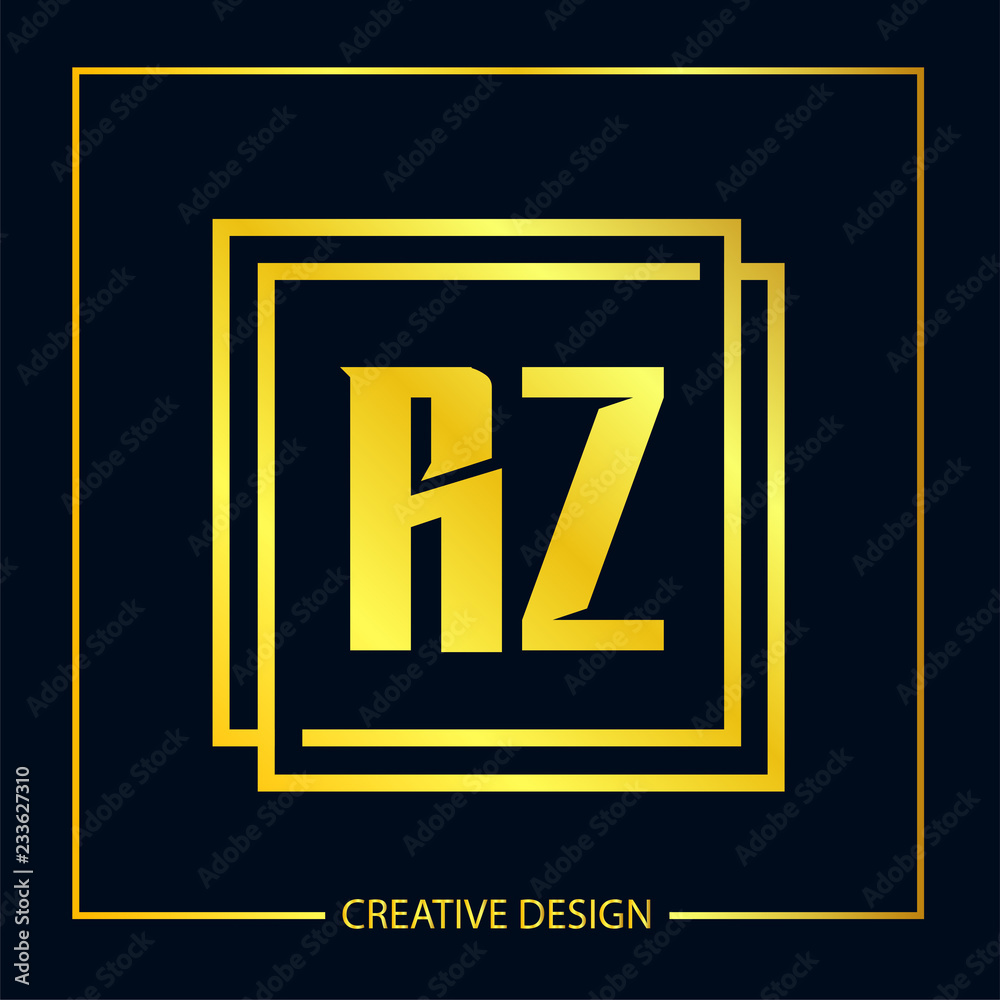 Initial Letter RZ Logo Template Design Initial Letter RZ Logo Template Design