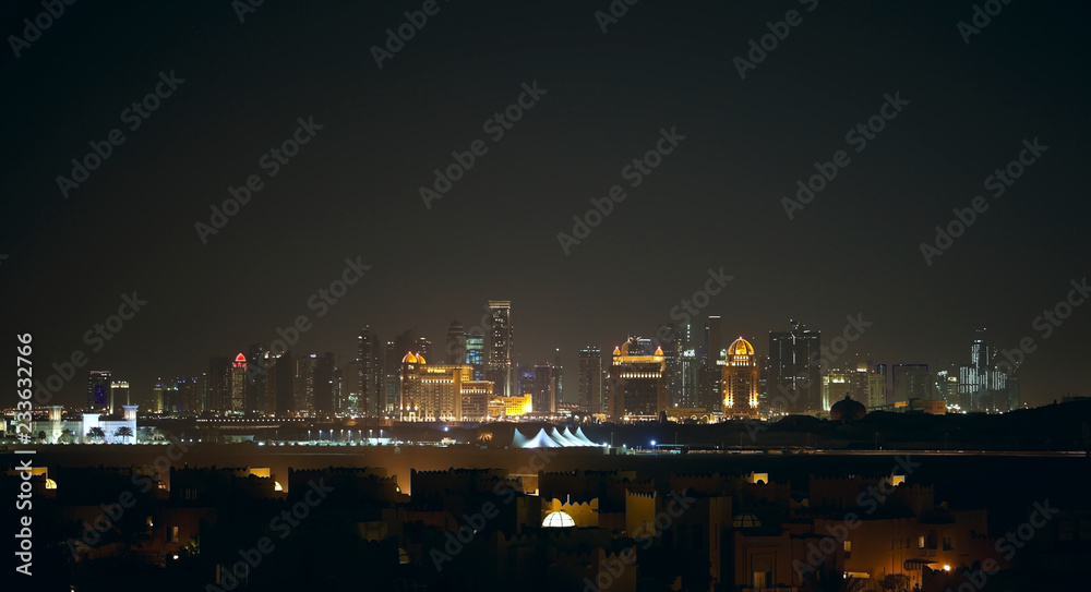 Doha new city skyline