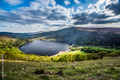 Lough Tay is a small but scenic lake set in the Wicklow Mountains in County Wicklow, Ireland. photo