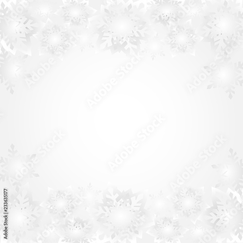 Vector Christmas and New Year holidays background with snowflakes. 