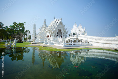 Photography Wat Rong Khun reflection in lake