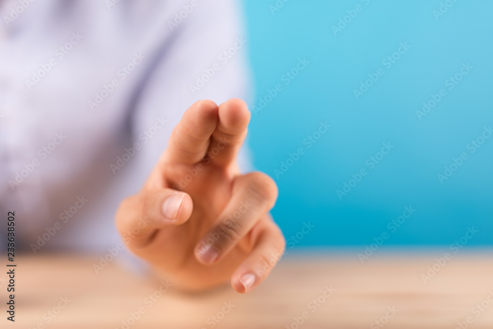 Naklejka premium finger touching