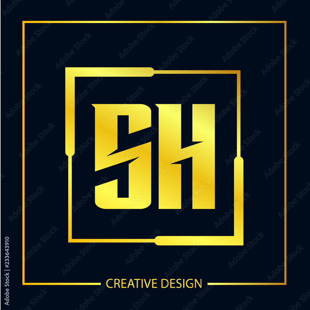 Initial letter SH Logo Template Vector Design Initial letter SH Logo Template Vector Design