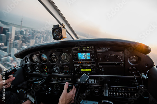 Flying over Toronto
