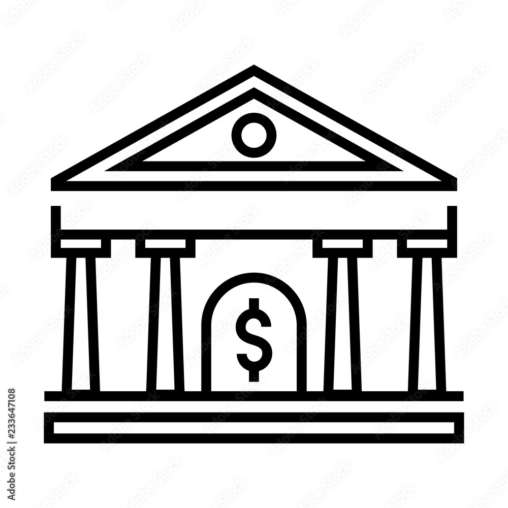 Bank Solid illustration Bank Solid illustration