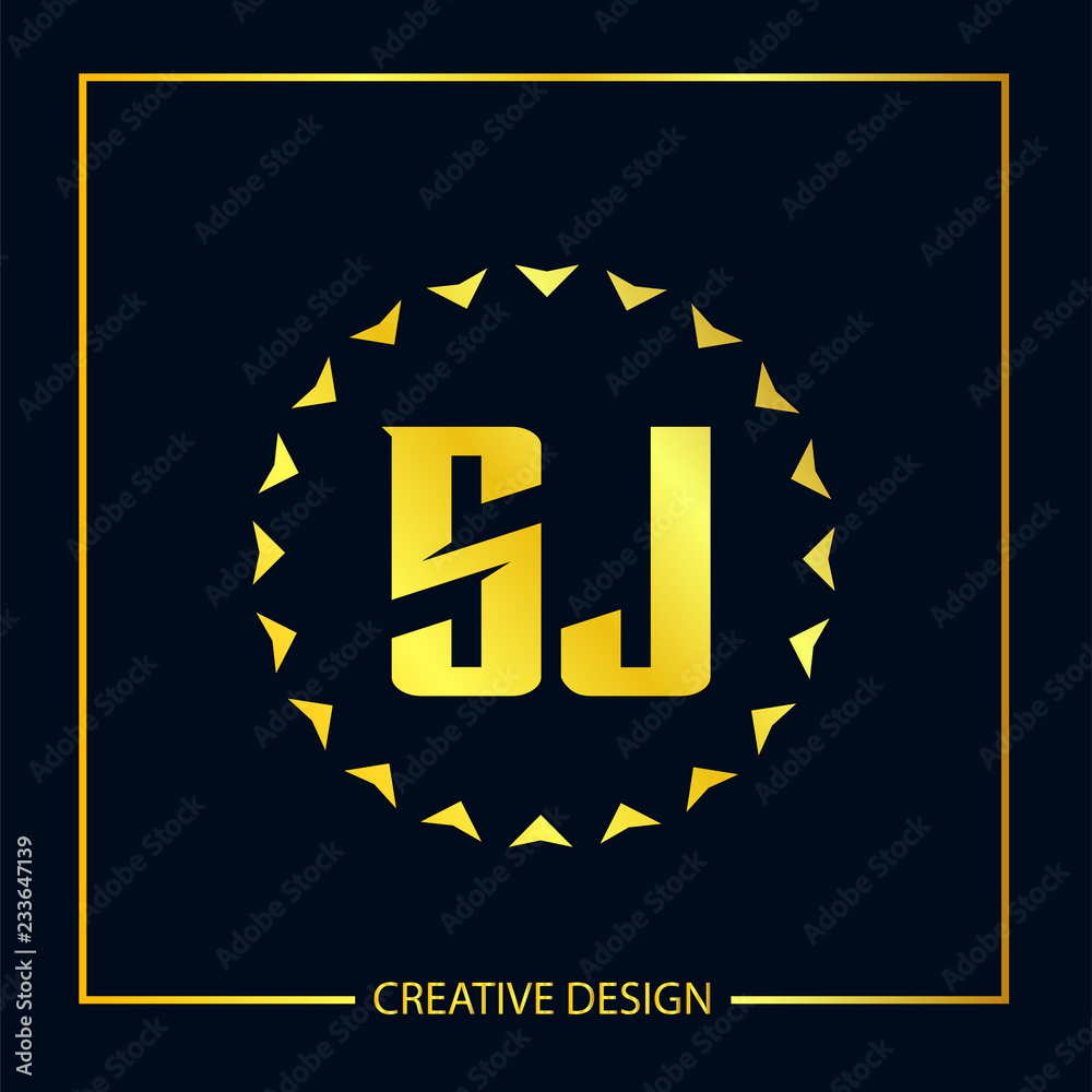 Fototapeta premium Initial letter SJ Logo Template Vector Design