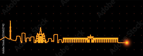 Almaty Light Streak Skyline