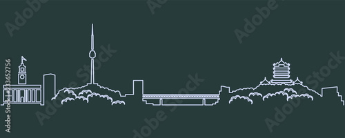 Wuhan Single Line Skyline