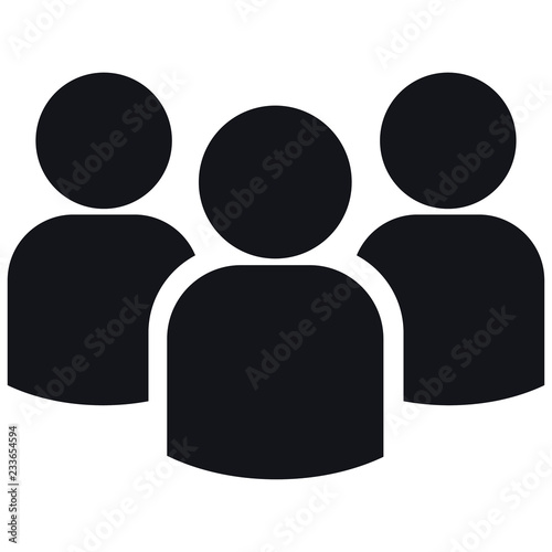 Group of three people silhouettes photo