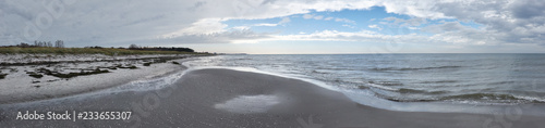 Unquiet Baltic Sea after a storm in island Hiddensee in Northern Germany