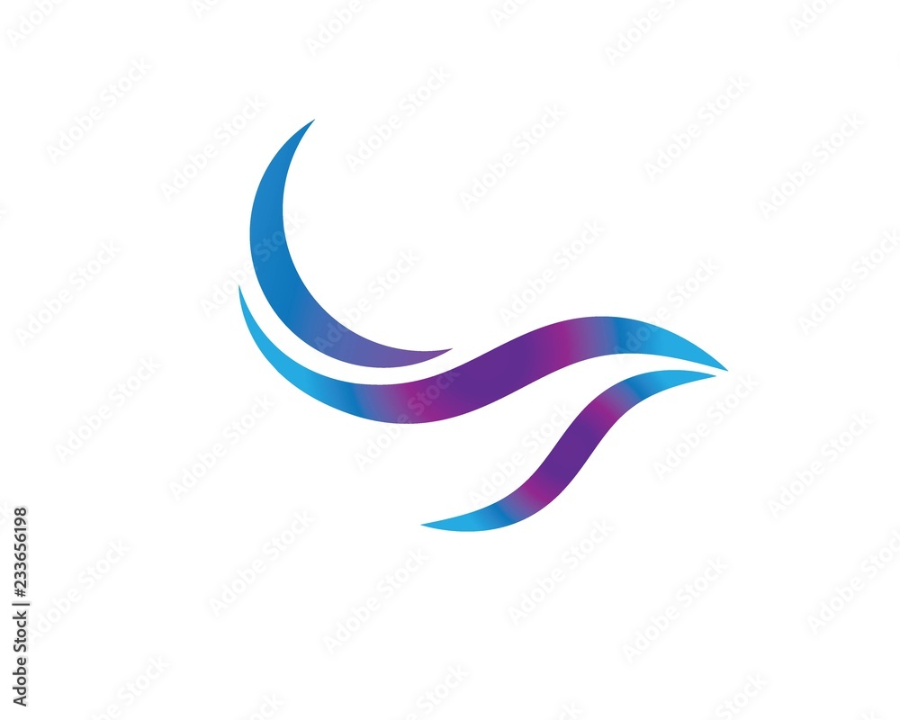 Naklejka premium Water Wave symbol and icon