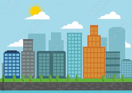 vector illustration of city