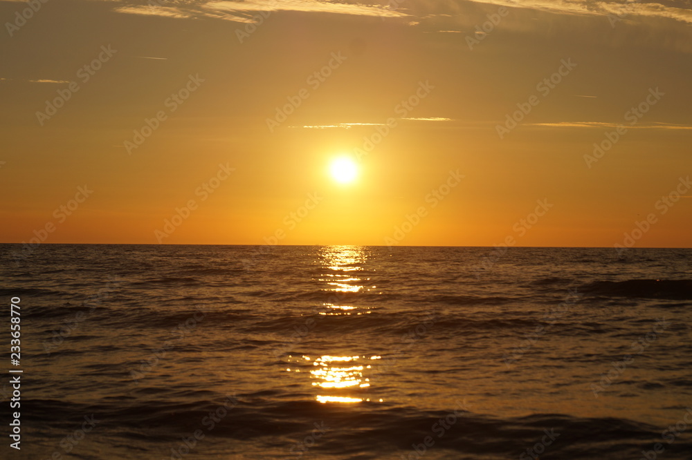 sunset over sea sunset over sea