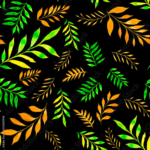 branches with green and yellow leaves