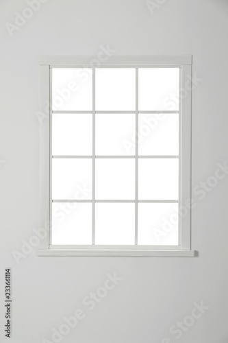 Empty white wall with window. Home interior