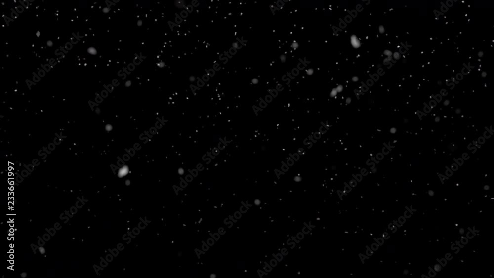 Falling Snow with Transparency Background. 3D Animation. Falling Snow with Transparency Background. 3D Animation.