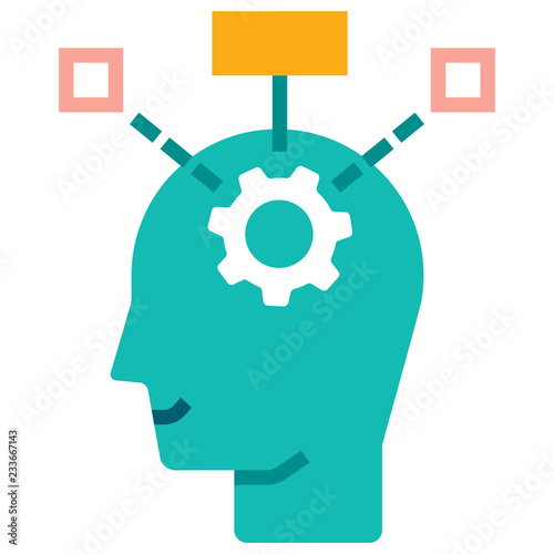 Critical thinking flat illustration
