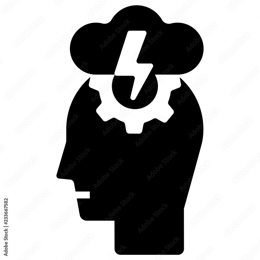 Coping with stress Solid illustration Coping with stress Solid illustration
