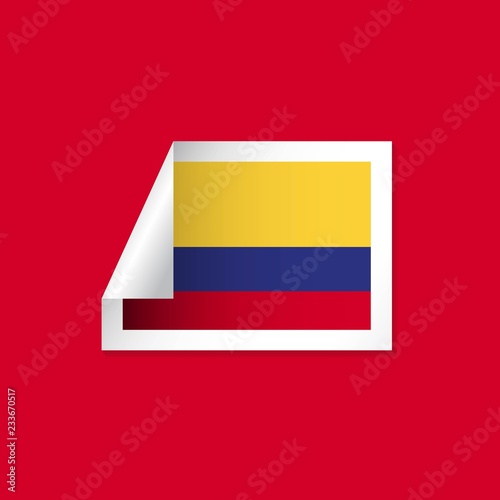 Free Download Columbia Label Flags Vector Template Design Illustration - GFXLoad